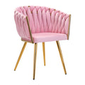 CADEIRA 4RICO VELUDO ROSA