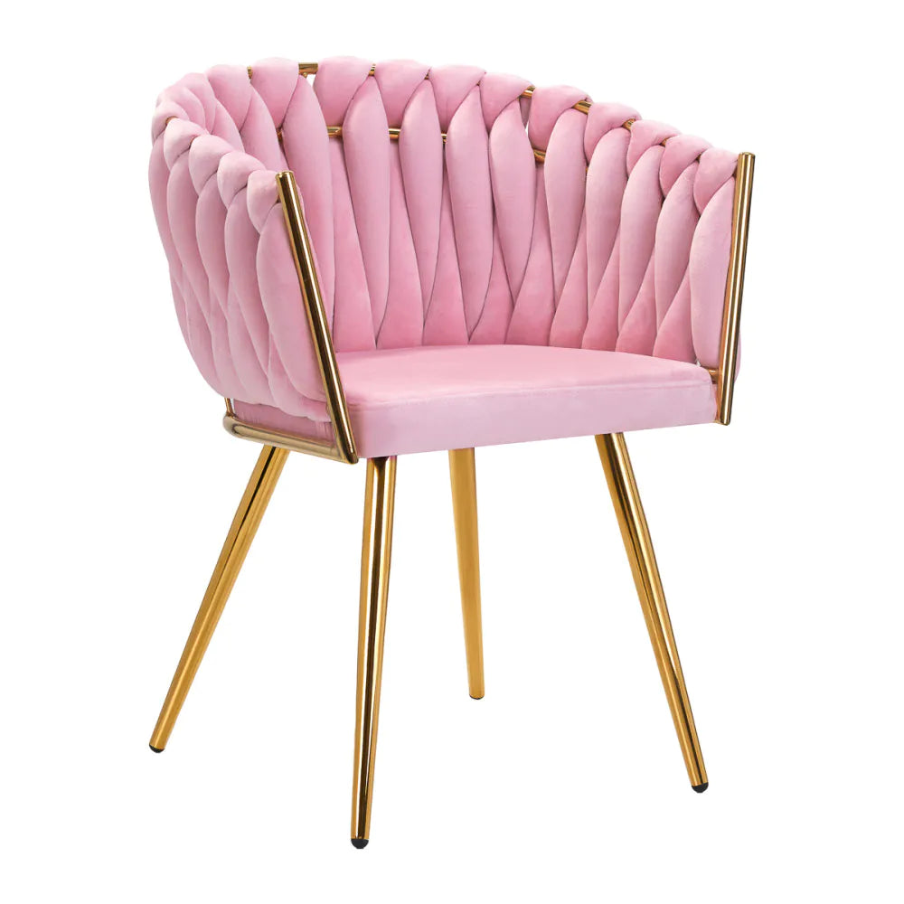 CADEIRA 4RICO VELUDO ROSA