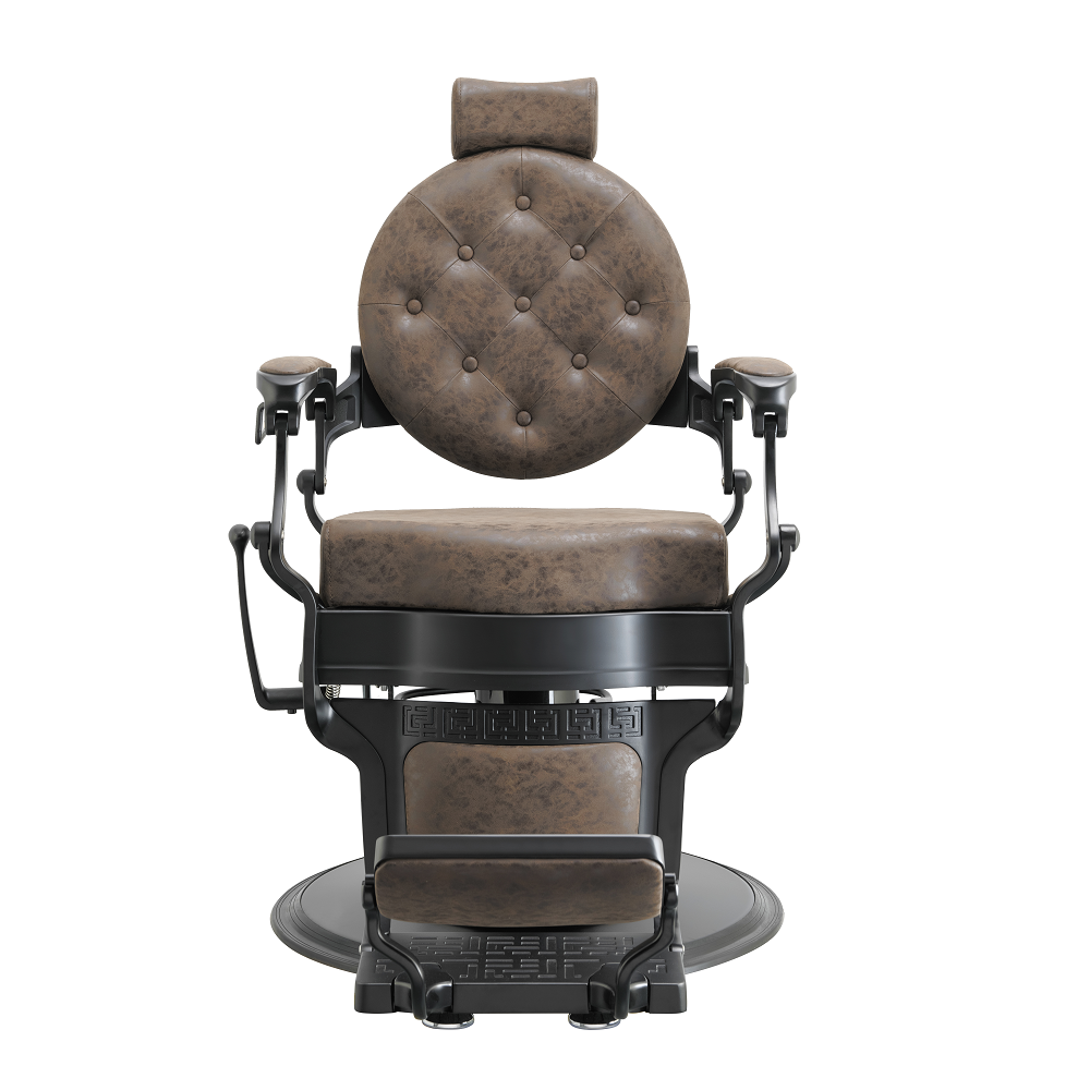 CADEIRA DE BARBEIRO BUZZ BLACK BROWN