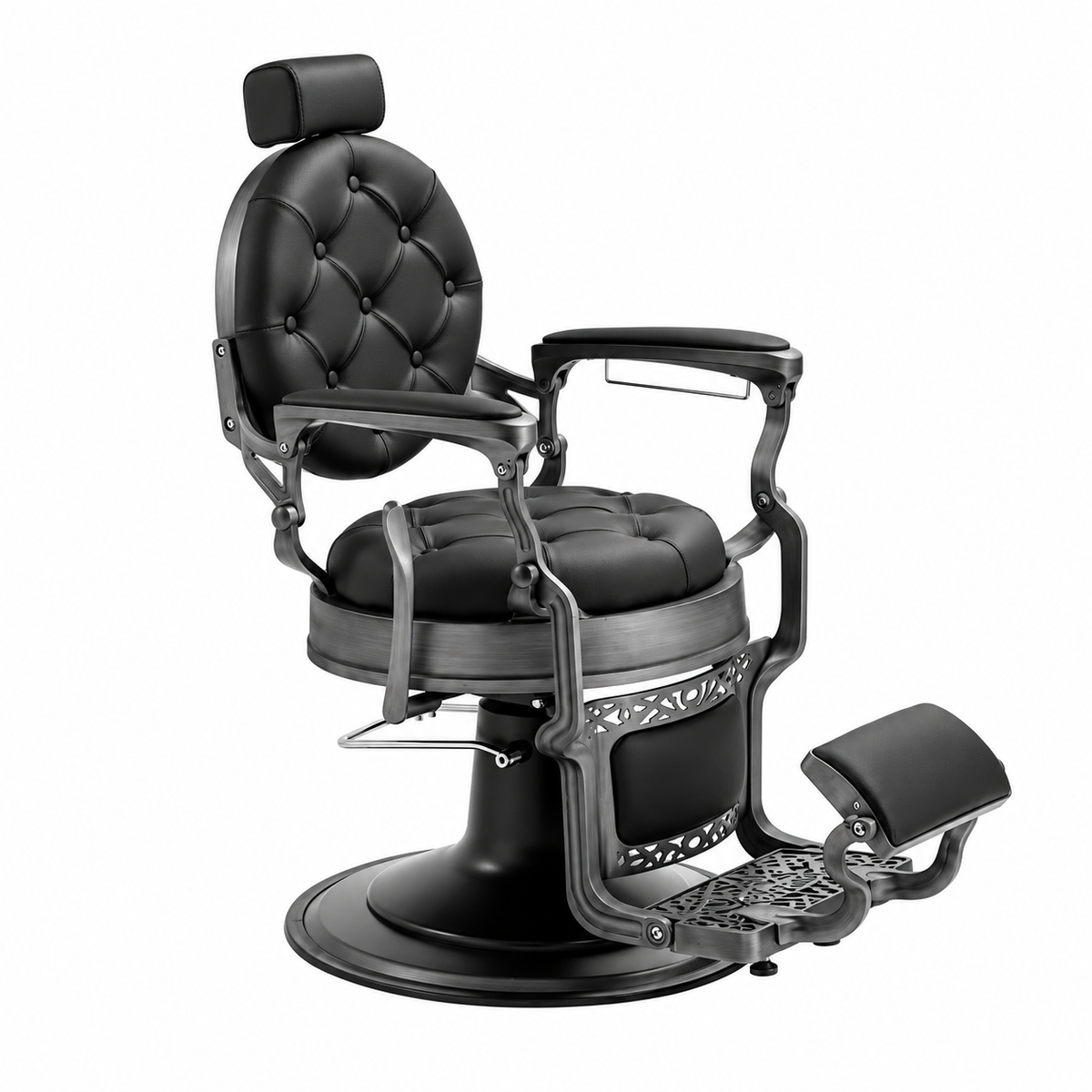 CADEIRA DE BARBEIRO MACK GREY - BLACK