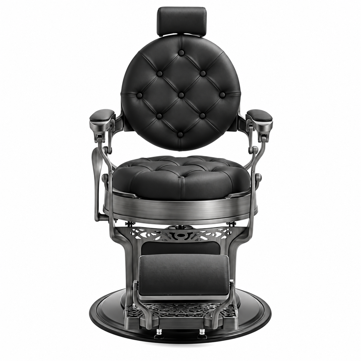 CADEIRA DE BARBEIRO MACK GREY - BLACK