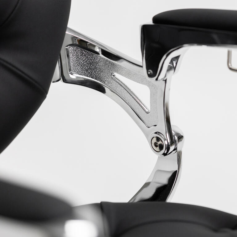 CADEIRA DE BARBEIRO MACK SILVER - BLACK