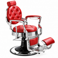 CADEIRA DE BARBEIRO MACK SILVER -  RED