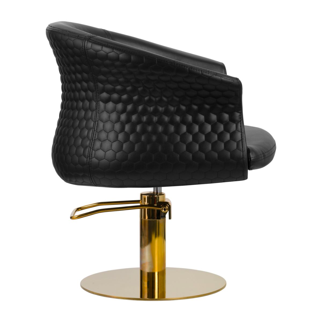 CADEIRA DE CABELEIREIRO VERSAILLES OURO/BLACK GABBIANO