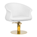 CADEIRA DE CABELEIREIRO VERSAILLES OURO/WHITE GABBIANO