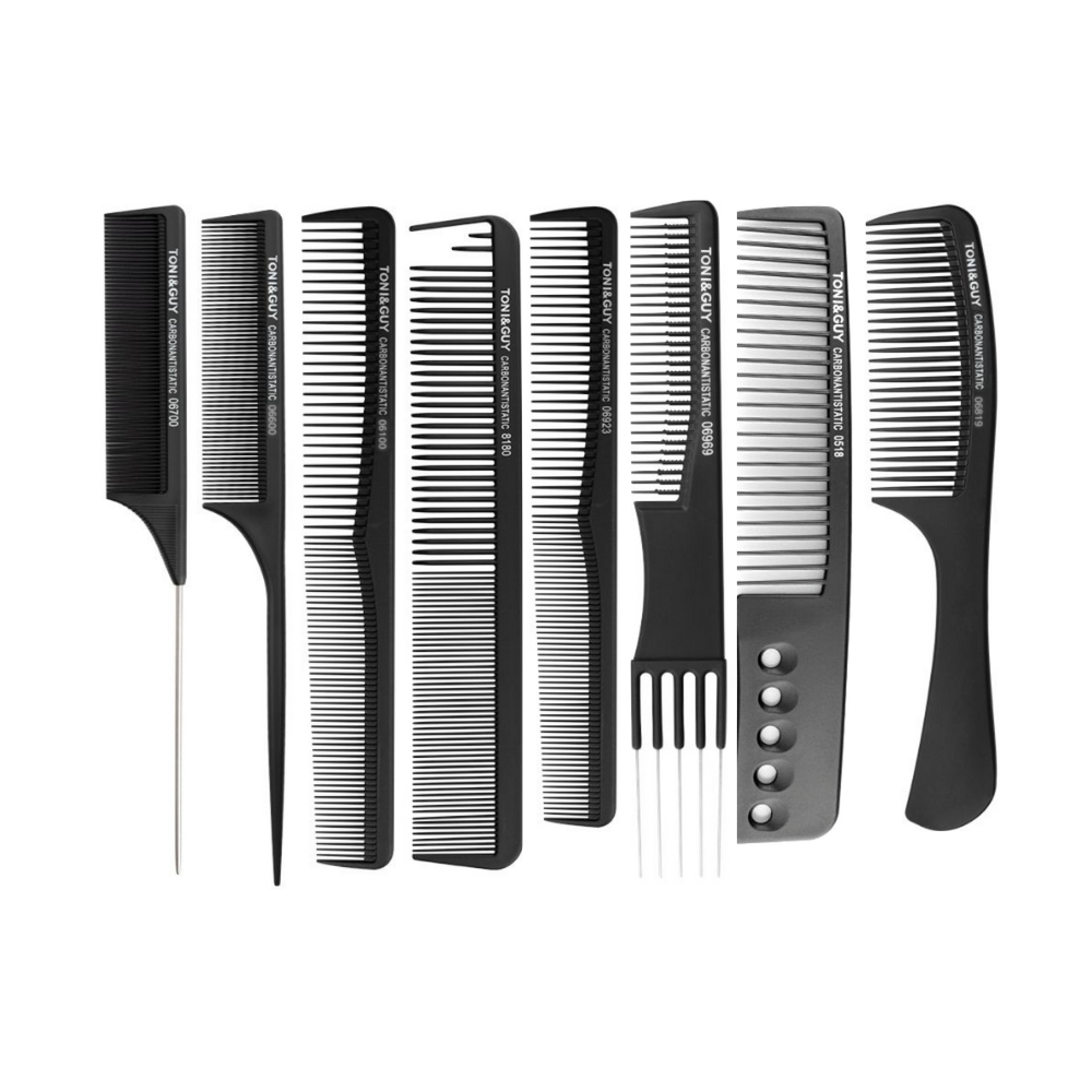 CONJUNTO PENTE CARBONO TONI & GUY 8 UNIDADES