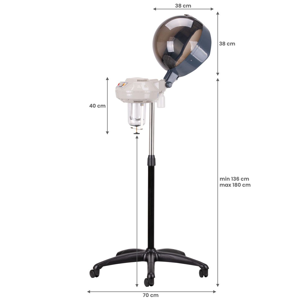 VAPORIZADOR DE CABELO DE PÉ GABBIANO 828