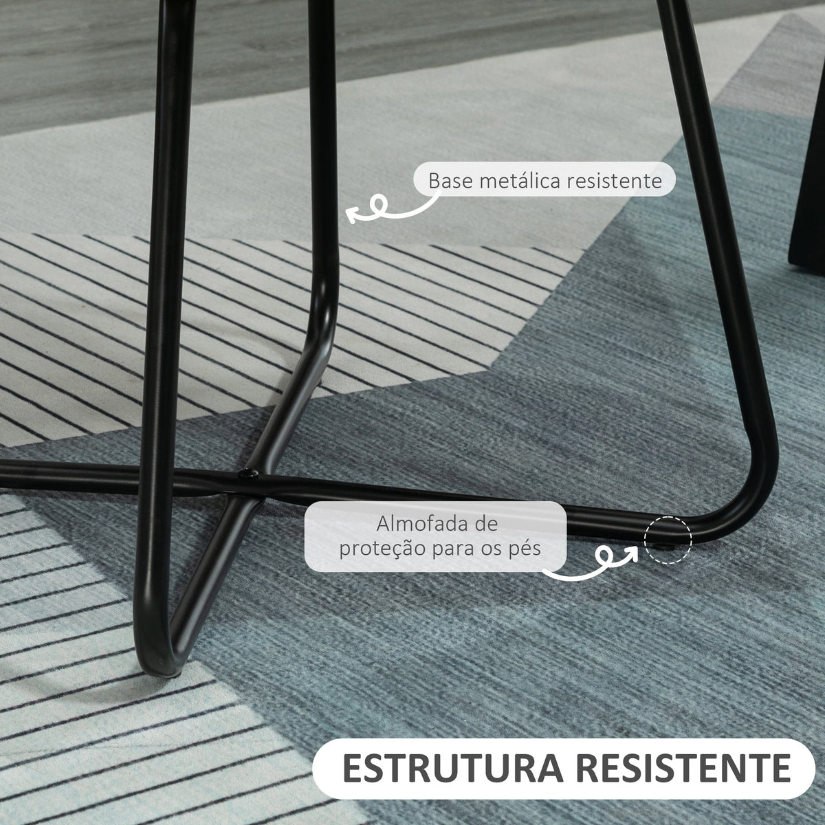 CADEIRA VELUDO COM ASSENTO ACOLCHOADO BASE METÁLICA CRUZADA